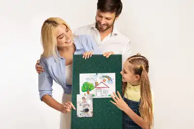 Linear Leaf Pattern Wall Cork Memo Board