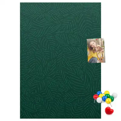 Linear Leaf Pattern Wall Cork Memo Board