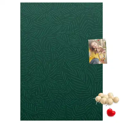 Wall cork memo board Linear leaf pattern