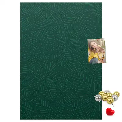 Wall cork memo board Linear leaf pattern