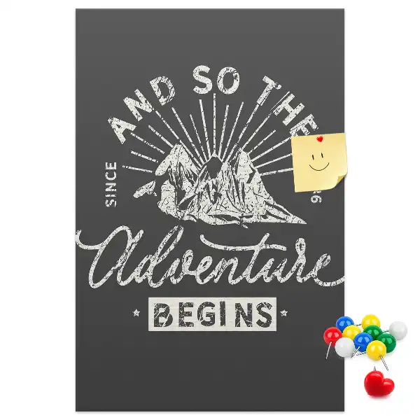Cork pin board Retro-style poster
