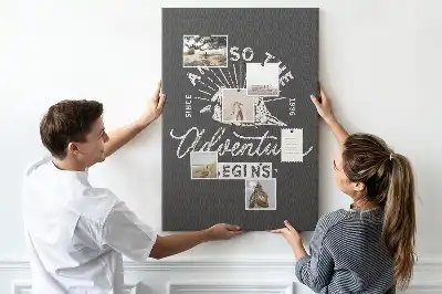 Cork pin board Retro-style poster