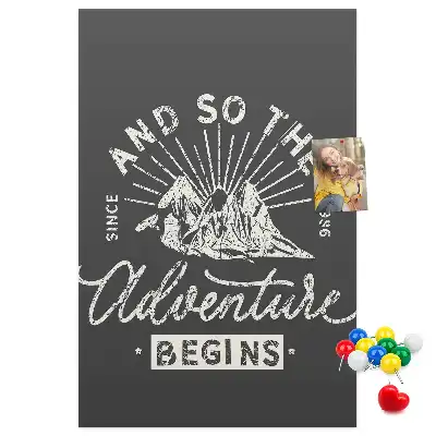 Cork pin board Retro-style poster