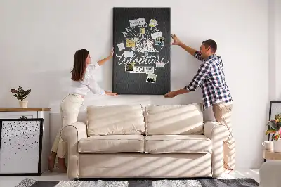 Retro style cork pin board poster
