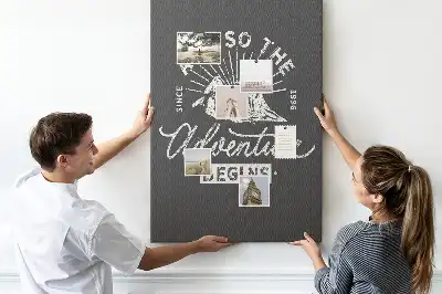 Cork pin board Retro-style poster