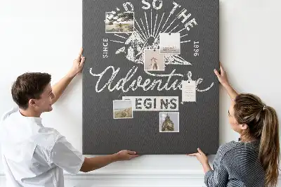 Cork pin board Retro-style poster