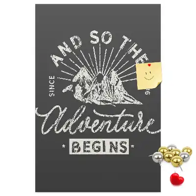 Retro style cork pin board poster
