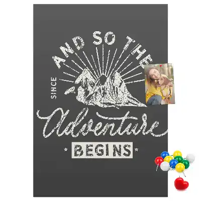 Cork pin board Retro-style poster
