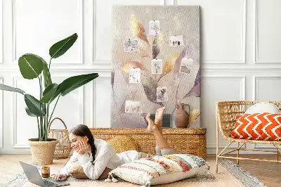 Watercolor Plant Cork Wall Memo Board
