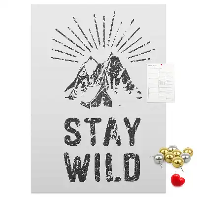 Cork pin board Stay Wild Mountain Theme