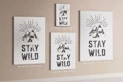 Stay Wild Mountain Theme Cork Pin Board