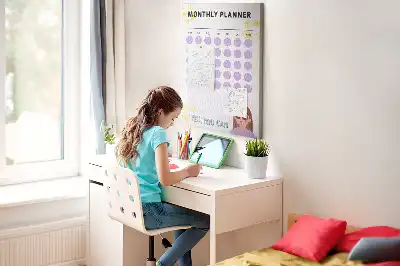 Wall cork memo board Monthly schedule