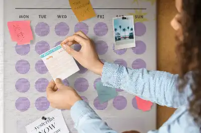 Monthly schedule wall cork memo board
