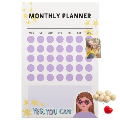 Monthly schedule wall cork memo board