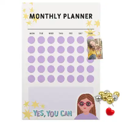Monthly schedule wall cork memo board