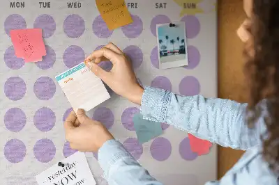Monthly schedule wall cork memo board