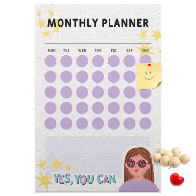 Wall cork memo board Monthly schedule