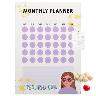 Monthly schedule wall cork memo board