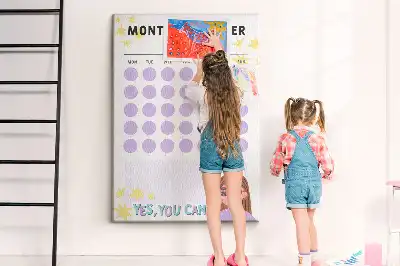 Monthly schedule wall cork memo board