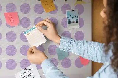 Monthly schedule wall cork memo board