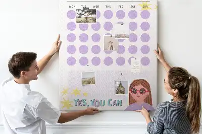 Monthly schedule wall cork memo board