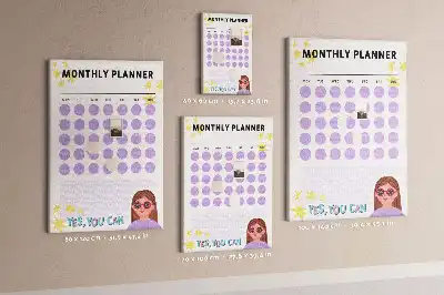 Monthly schedule wall cork memo board