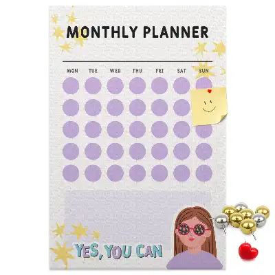 Monthly schedule wall cork memo board
