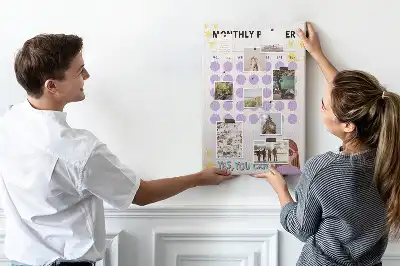 Wall cork memo board Monthly schedule
