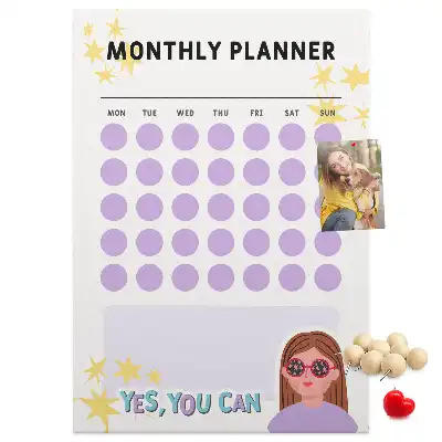 Wall cork memo board Monthly schedule