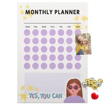 Monthly schedule wall cork memo board