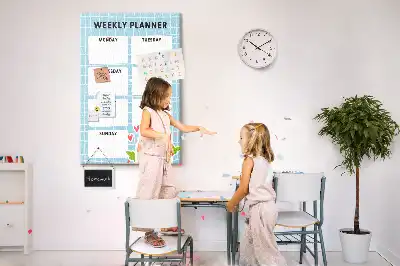 Cork pin board Weekly schedule