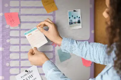 Cork Daily Organization Note Board