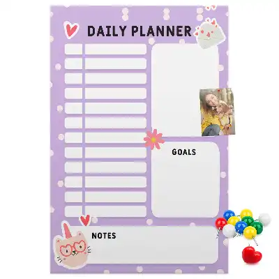 Cork Daily Organization Note Board