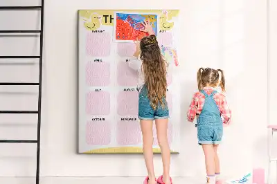 Wall cork memo board Annual calendar