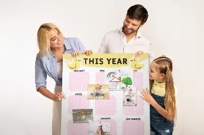 Wall cork memo board Annual calendar