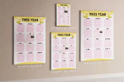 Wall cork memo board Annual calendar