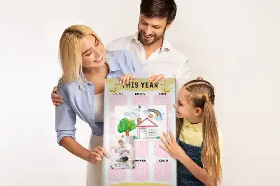 Wall cork memo board Annual calendar