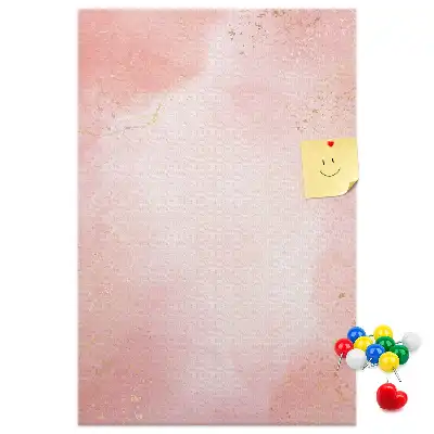 Pink marble wall cork memo board