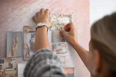 Pink marble wall cork memo board