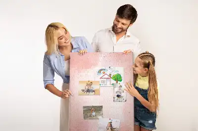 Pink marble wall cork memo board