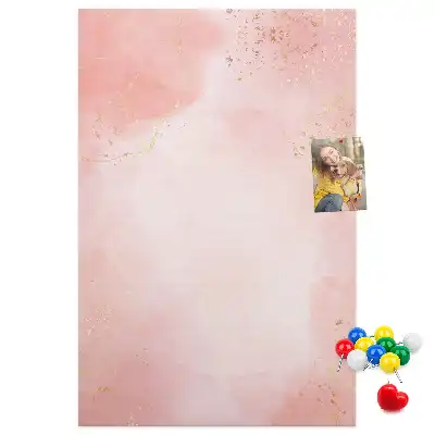 Pink marble wall cork memo board