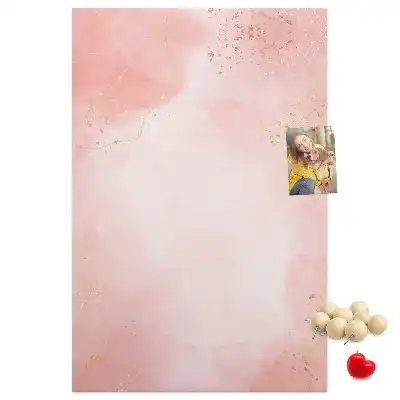 Pink marble wall cork memo board