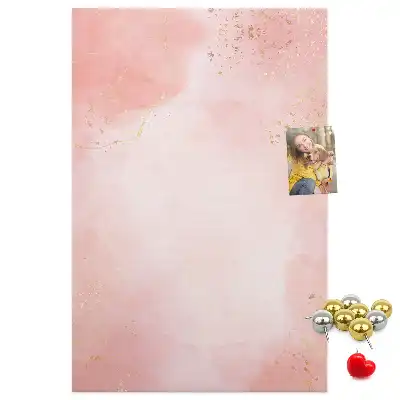 Pink marble wall cork memo board