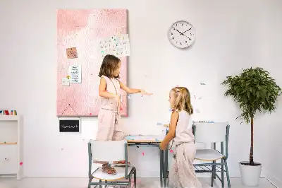 Pink marble wall cork memo board