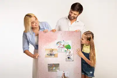 Pink marble wall cork memo board
