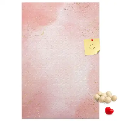 Pink marble wall cork memo board