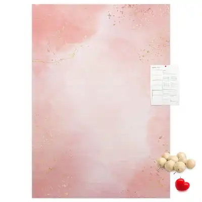 Pink marble wall cork memo board