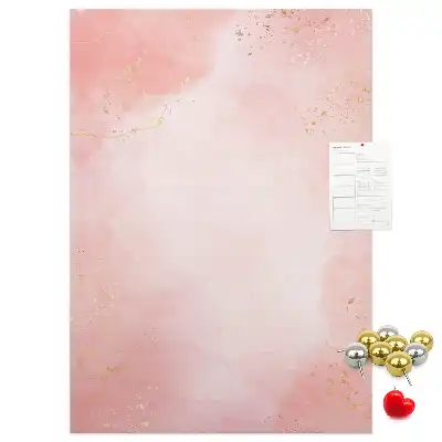 Pink marble wall cork memo board