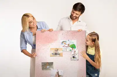 Pink marble wall cork memo board