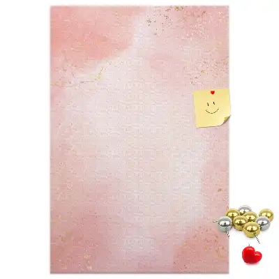 Pink marble wall cork memo board